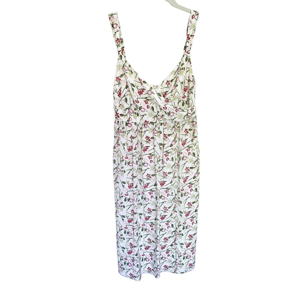 Club Monaco Germaine White Floral Silk Summer Spring Midi Dress Size 4